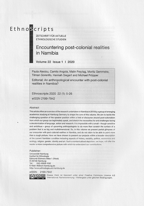 Ethnoscripts Journal: Encountering post-colonial realities